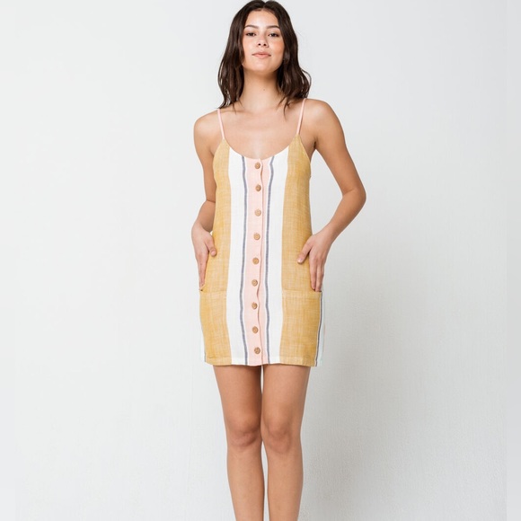RIP CURL Sunsetters Stripe Dress - Picture 1 of 5